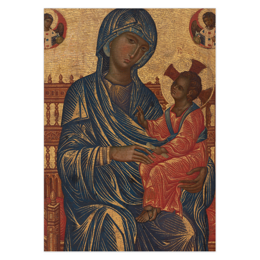 Enthroned Madonna and Child Canvas Print