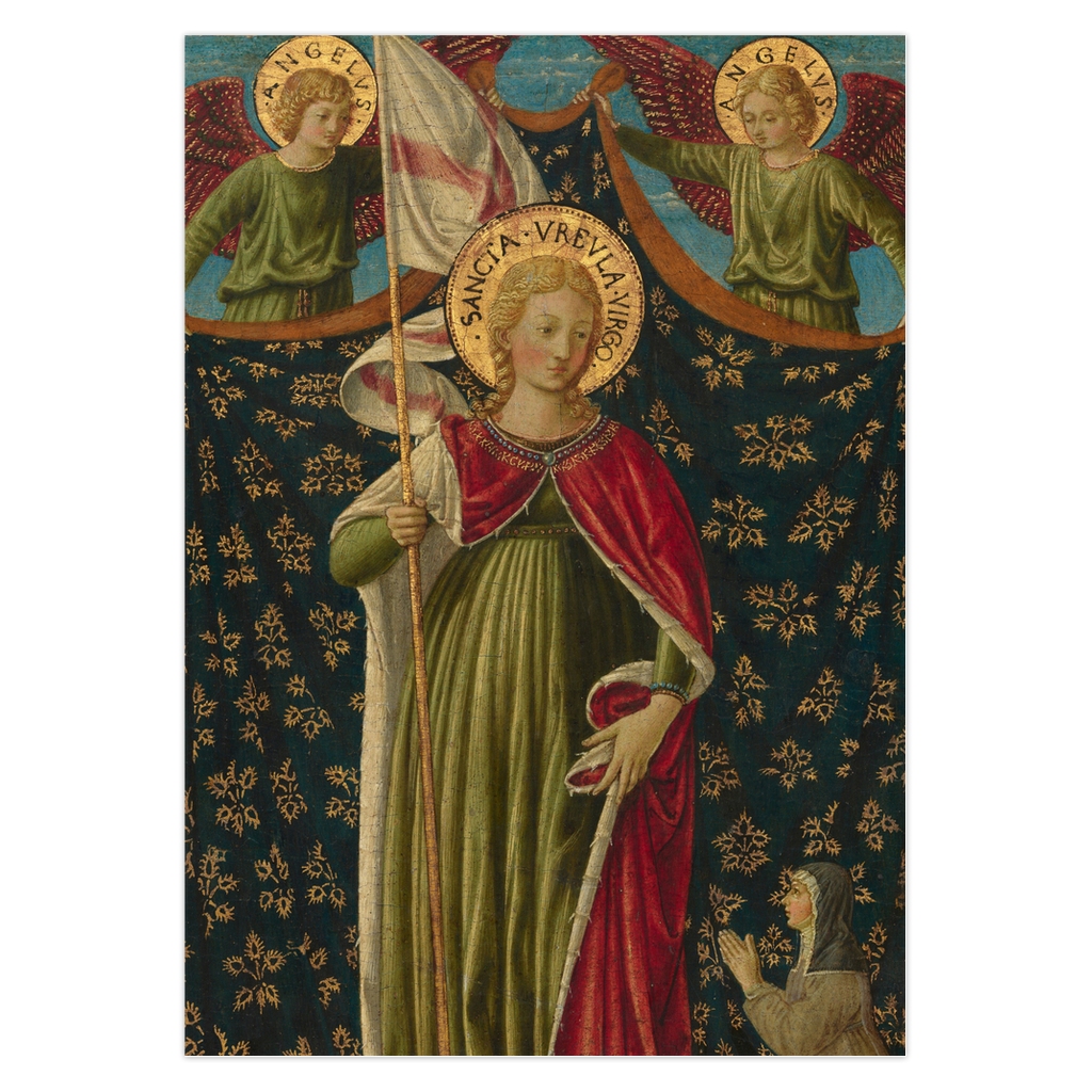 Saint Ursula with Two Angels and Donor Card