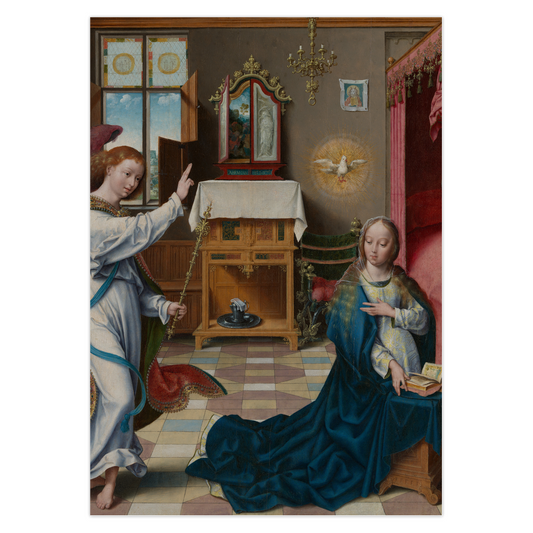 The Annunciation by Joos Van Cleve - Catholic Card